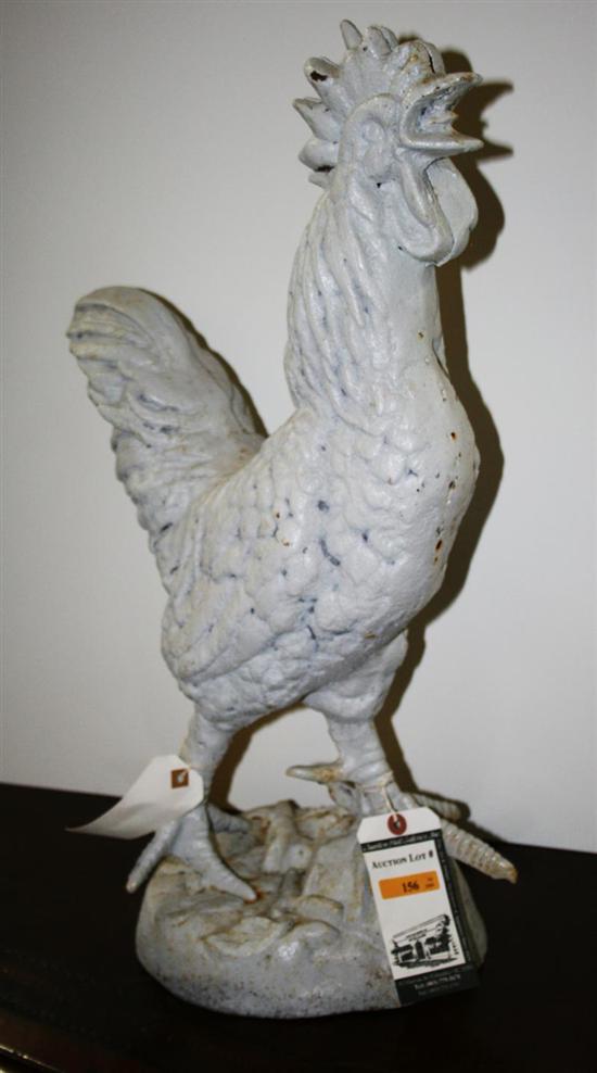 Appraisal: Cast-iron figure of gamecock H