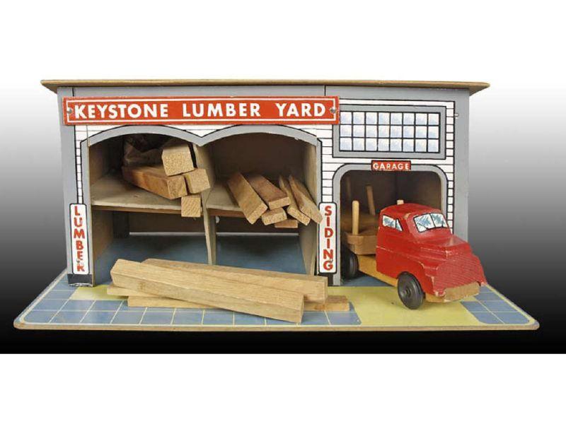 Appraisal: Keystone Particle Board Lumber Yard Toy with Description '' x