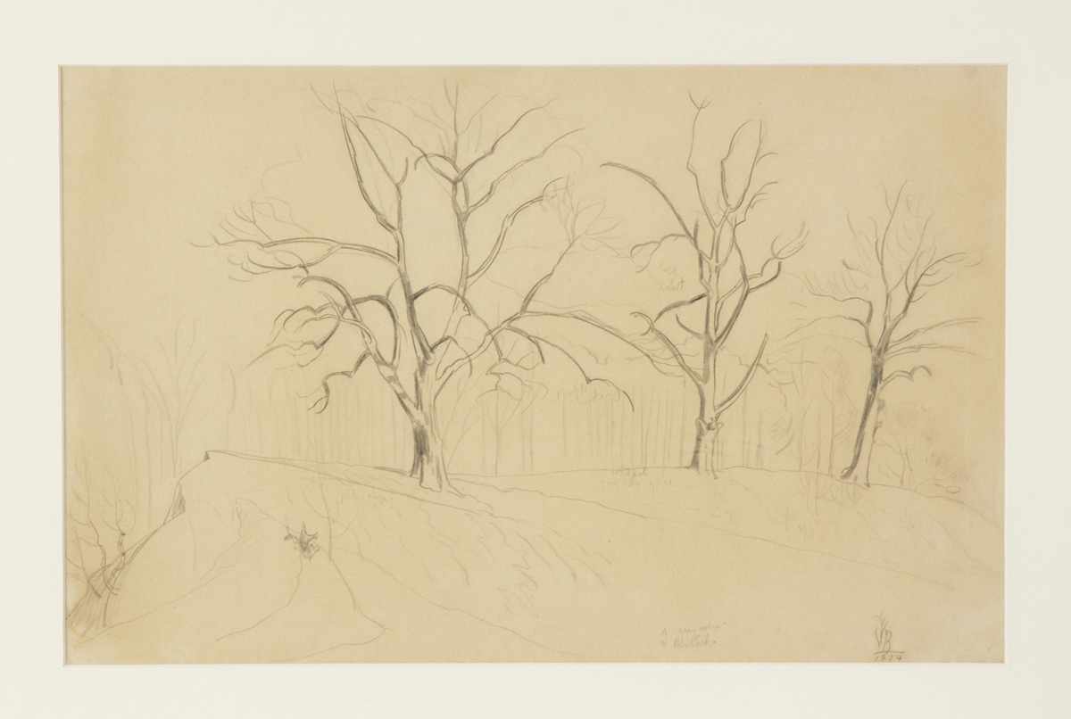 Appraisal: Charles Burchfield American - Pencil Study w Trees Sgn CEB