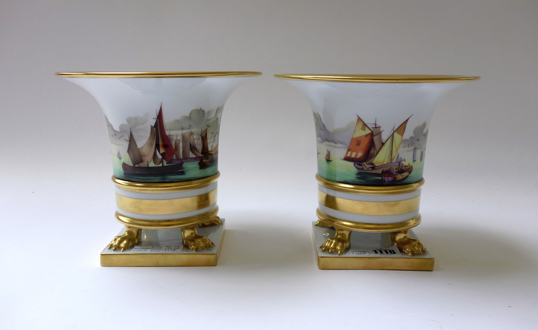 Appraisal: A pair of Herend porcelain vases late th century each