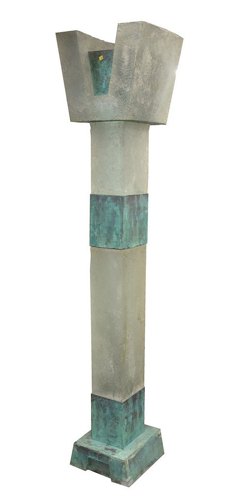 Appraisal: Howard Ben Tre American - Untitled Column cast glass and