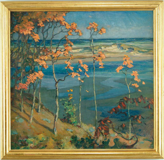 Appraisal: JOSEPH BENJAMIN DAVOL American - AN OCTOBER IDYL Oil on