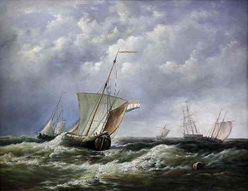 Appraisal: After Henry Redman - - Oil painting - Marine scene