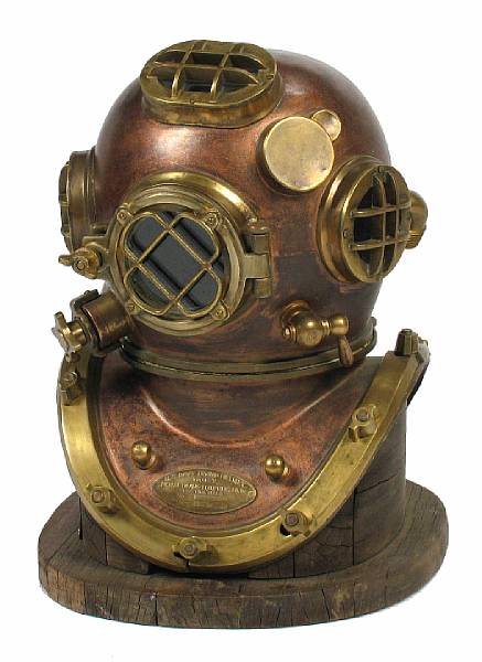 Appraisal: A decorative brass divers helmet height in