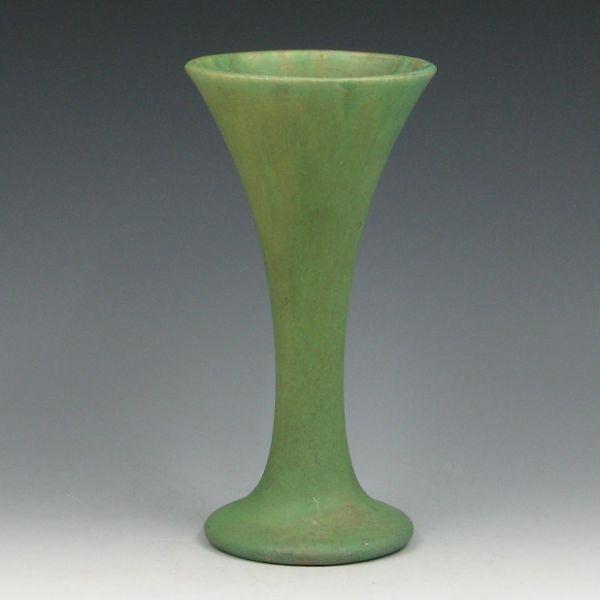 Appraisal: Roseville Early Carnelian - corset vase in matte green over