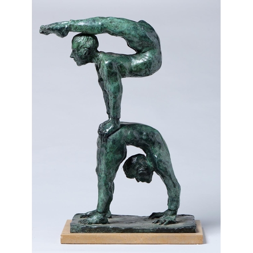 Appraisal: Peter James Wild - - Acrobats bronze signed WILD and