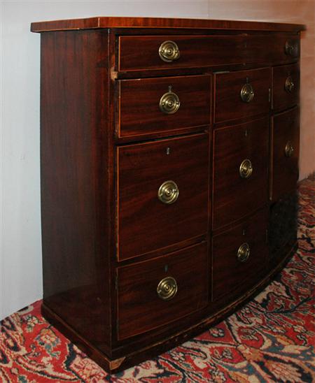 Appraisal: George III Style Mahogany Bow Front Chest Estimate -