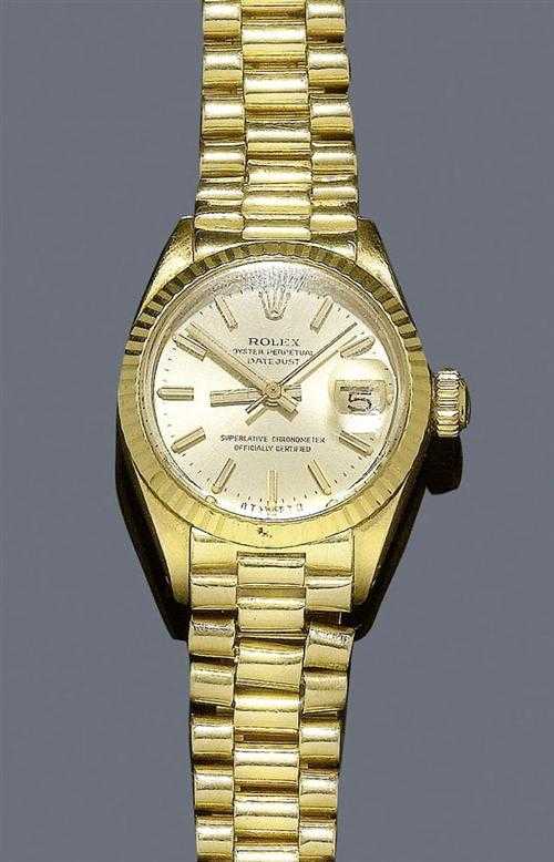 Appraisal: LADY'S WRISTWATCH ROLEX DATEJUST s Yellow gold Ref Gold case