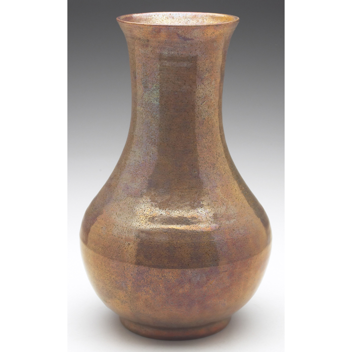 Appraisal: Good Pewabic vase bulbous bottom with corseted neck covered in