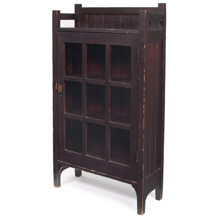 Appraisal: L and JG Stickley book cabinet from the Onondaga Shops