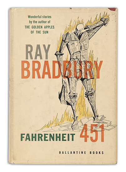 Appraisal: BRADBURY RAY Fahrenheit vo red boards lettered in yellow edges