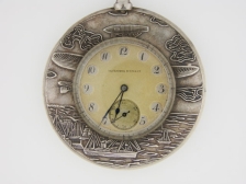 Appraisal: Tavannes silver cased OF watch with rare decorations in relief