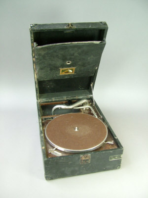 Appraisal: An H M V portable gramophone together with a collection