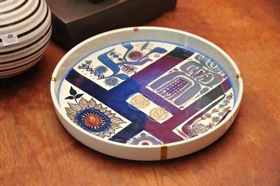 Appraisal: ROYAL COPENHAGEN AN ALUMINIA TENERA PLATE CIRCA Faience Collectively decorated