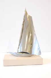 Appraisal: ART DECO CHROME PLATED MODEL OF A SAILING YACHT