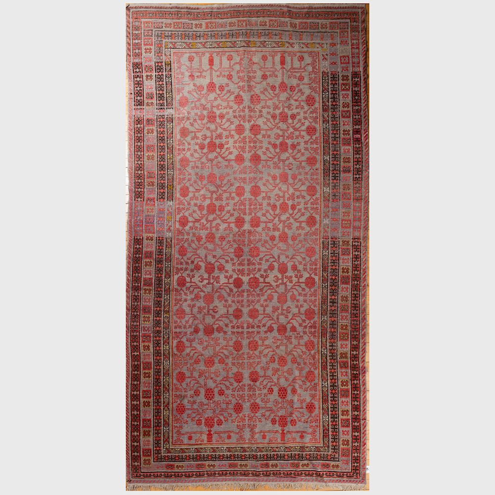 Appraisal: East Turkestan Carpet ft in x ft in Papp Oriental