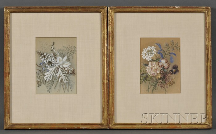 Appraisal: British School th th Century Two Floral Still Lifes Both