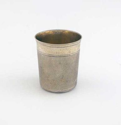 Appraisal: A late th century German silvergilt beaker with a textured