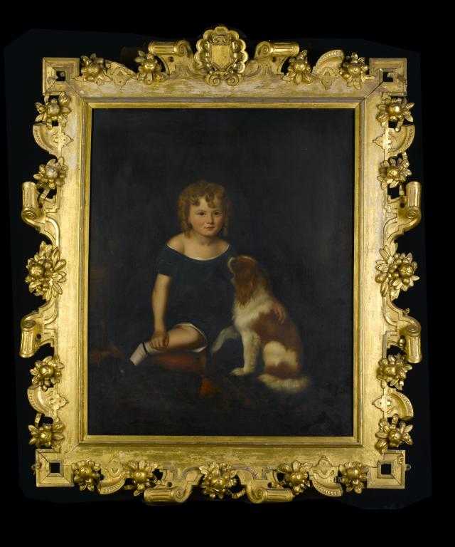 Appraisal: BENNETT HUBBARD - PORTRAIT OF A CHILD WITH A KING