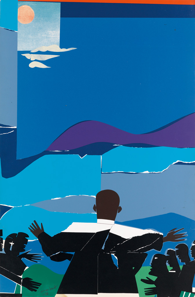 Appraisal: ROMARE BEARDEN - Martin Luther King Jr - Mountain Top