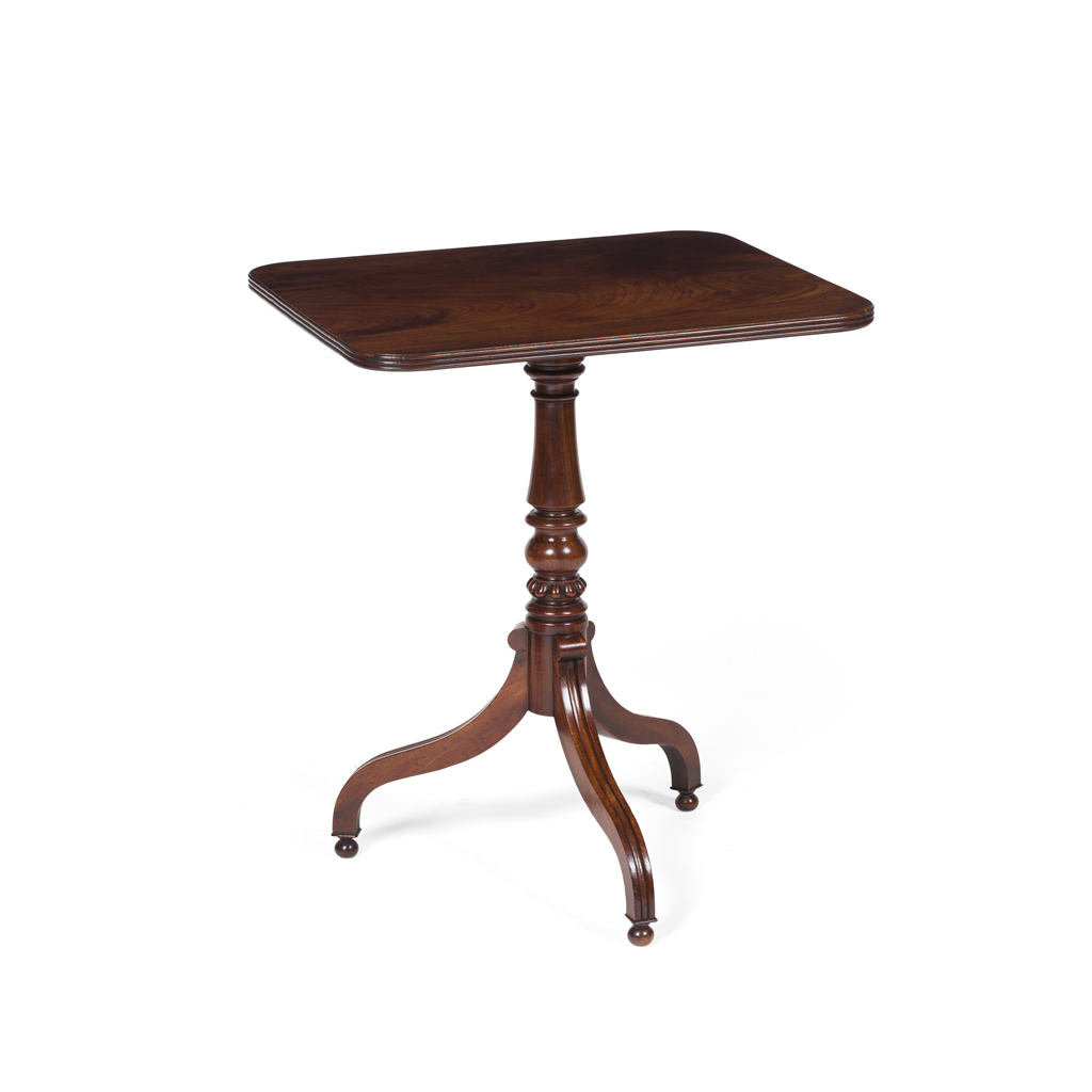 Appraisal: WILLIAM IV MAHOGANY TRIPOD TABLE EARLY TH CENTURY the rounded