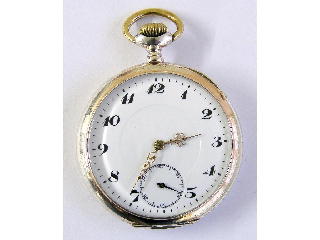 Appraisal: Silver lever chronograph pocket watch the dial signed Mith Son