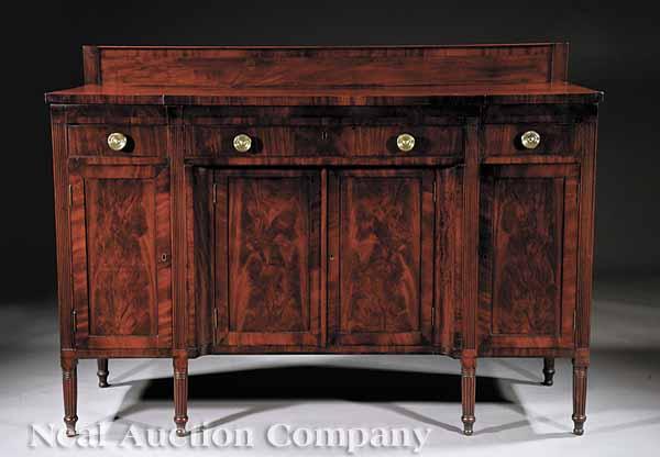 Appraisal: An American Late Federal Mahogany Sideboard early th c Mid-Atlantic