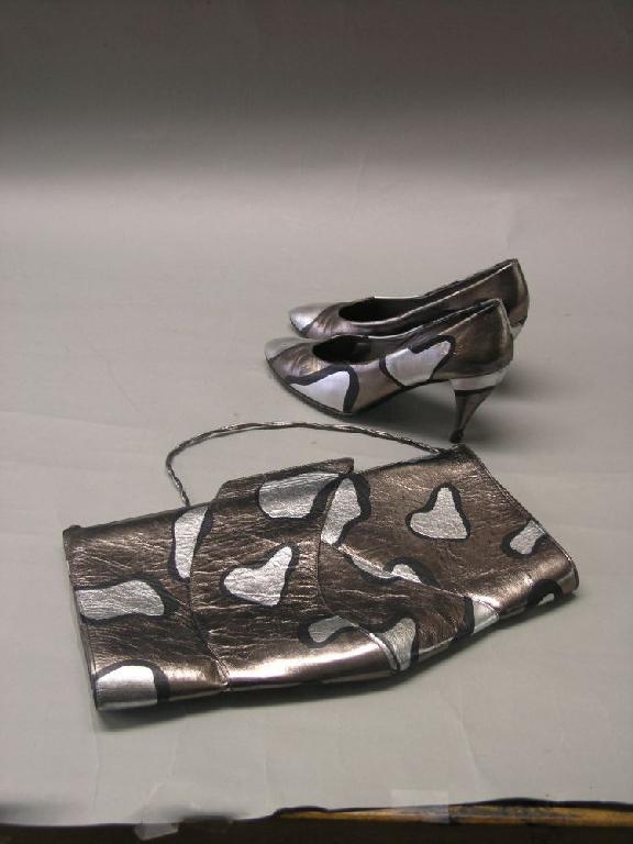 Appraisal: Charles Jordan Paris pair of lady's evening shoes and matching