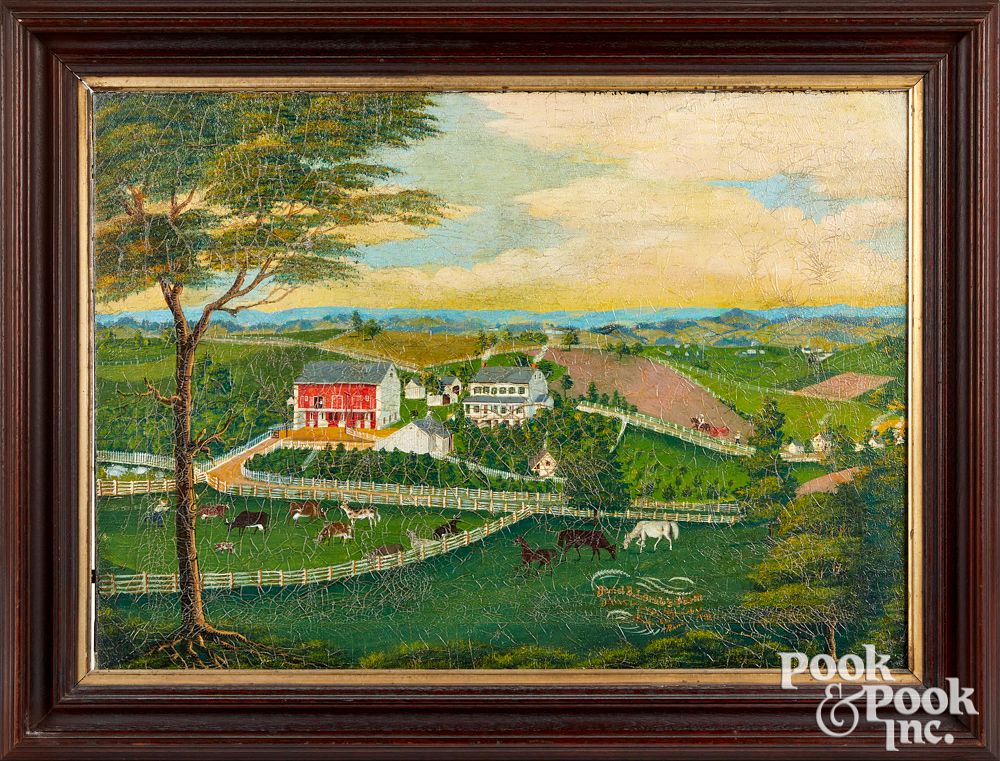 Appraisal: Charles Hofmann view of Daniel B Lorah's Farm Charles Hofmann