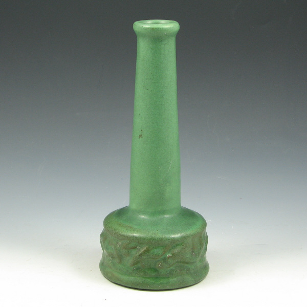 Appraisal: Peters Reed Matte Green Fire Nozzle bud vase Unmarked Mint