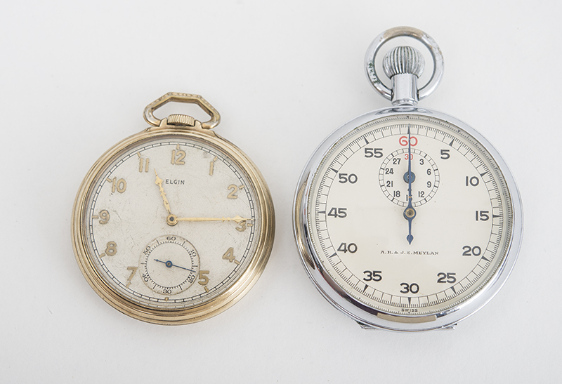 Appraisal: Elgin Open-Face Pocket Watch and A R J E Meylan