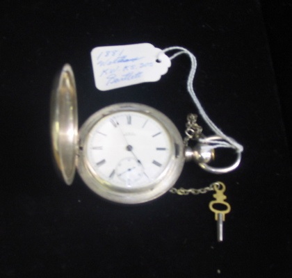 Appraisal: AN WALTHAM KEY WIND POCKETWATCH K S Bartlett having a