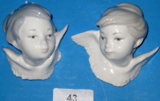 Appraisal: Lladro porcelain Angels heads