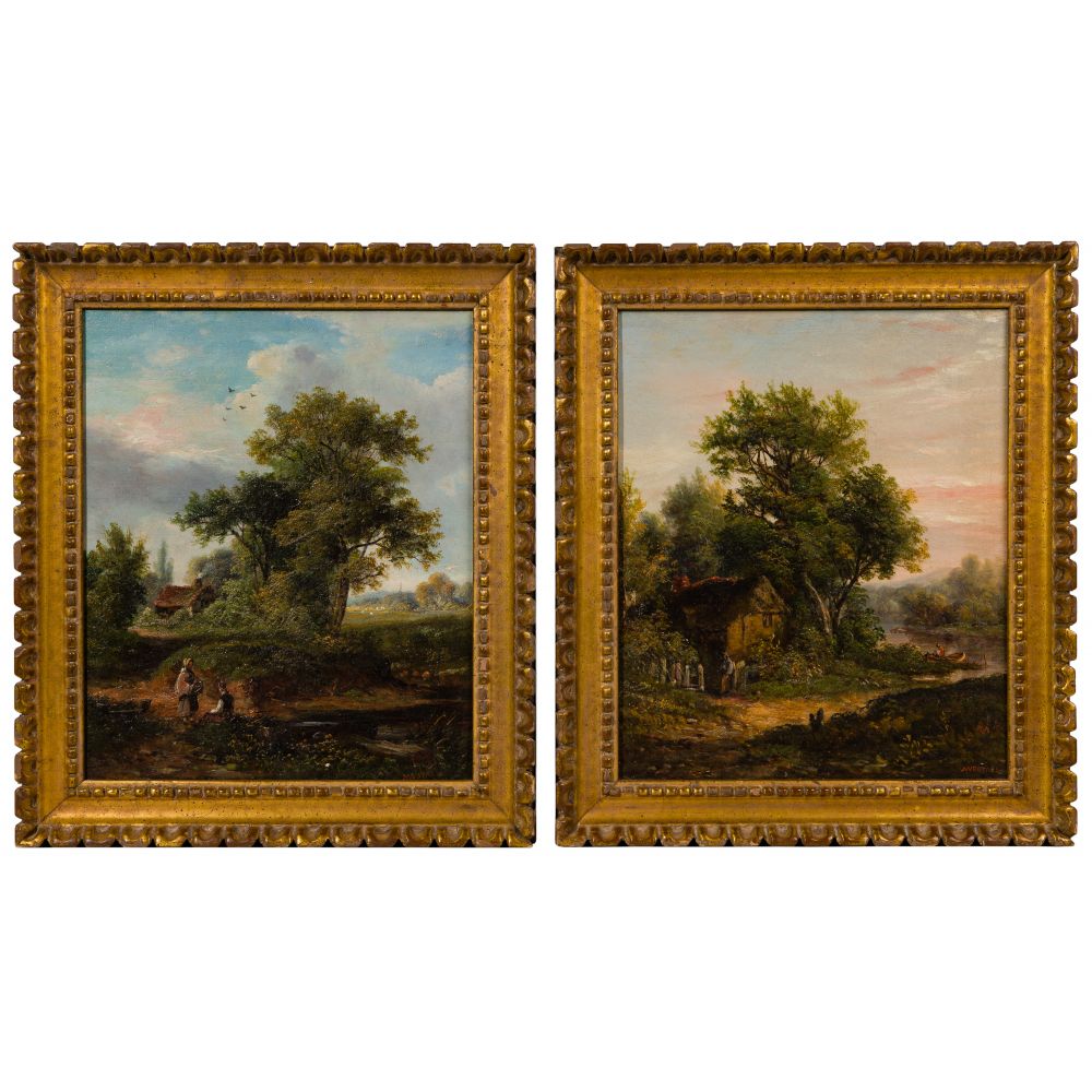 Appraisal: JOHN WESTALL BRITISH - OILS ON CANVAS undated items both