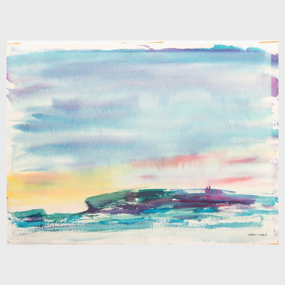 Appraisal: Murray Hantman - Monhegan Mist and Monhegan Two watercolor on