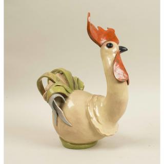 Appraisal: Ceramic Rooster Ceramic rooster signed indistinctly near base Dimensions h