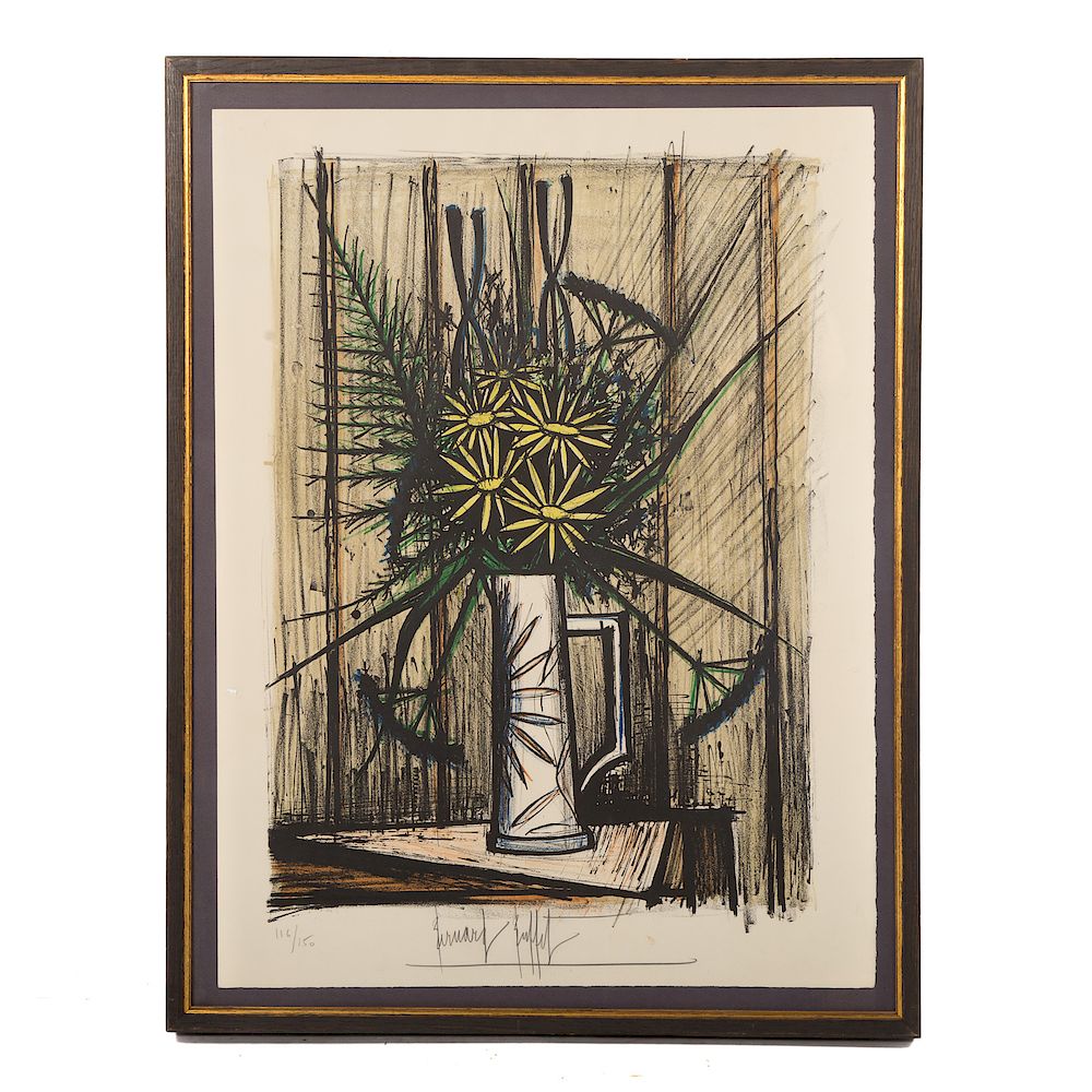 Appraisal: Bernard Buffet Pichet Fleuri de Tournesols French - Color lithograph