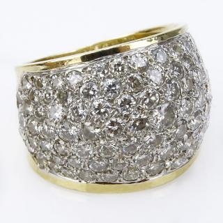 Appraisal: Vintage Approx Carat Pave Set Diamond K and Karat Yellow