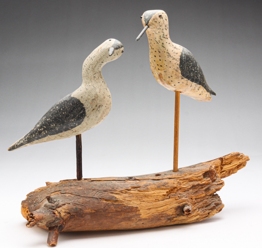 Appraisal: AMERICAN SHOREBIRDS Late th century Two Upland Plovers with original