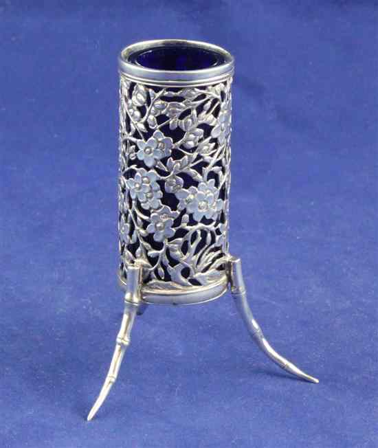 Appraisal: A late th century early th century Chinese pierced silver