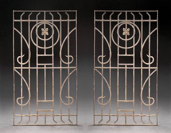 Appraisal: A set of ten Neoclassical style painted iron and t