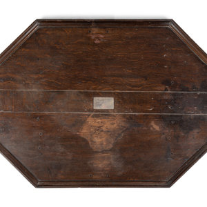 Appraisal: A Continental Wood Tray Circa with a silver plaque commemorating