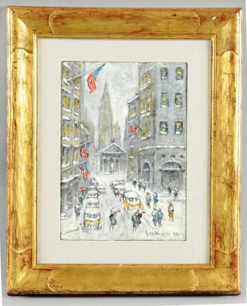 Appraisal: Wiggins NY Snow Scene x Oil on Canvas Guy Carleton