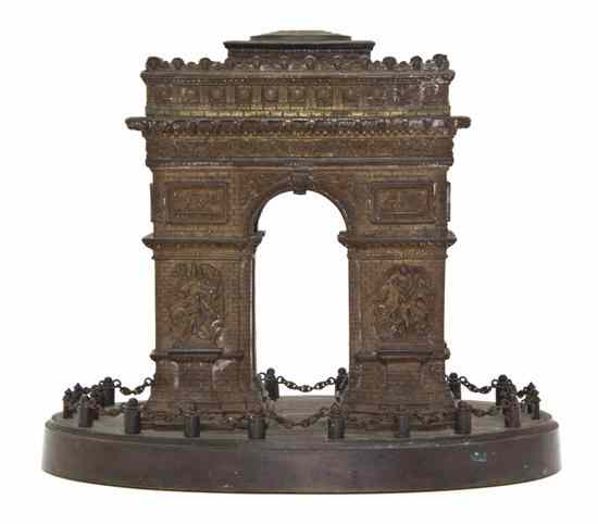 Appraisal: A French Grand Tour Bronze Model of the Arc de