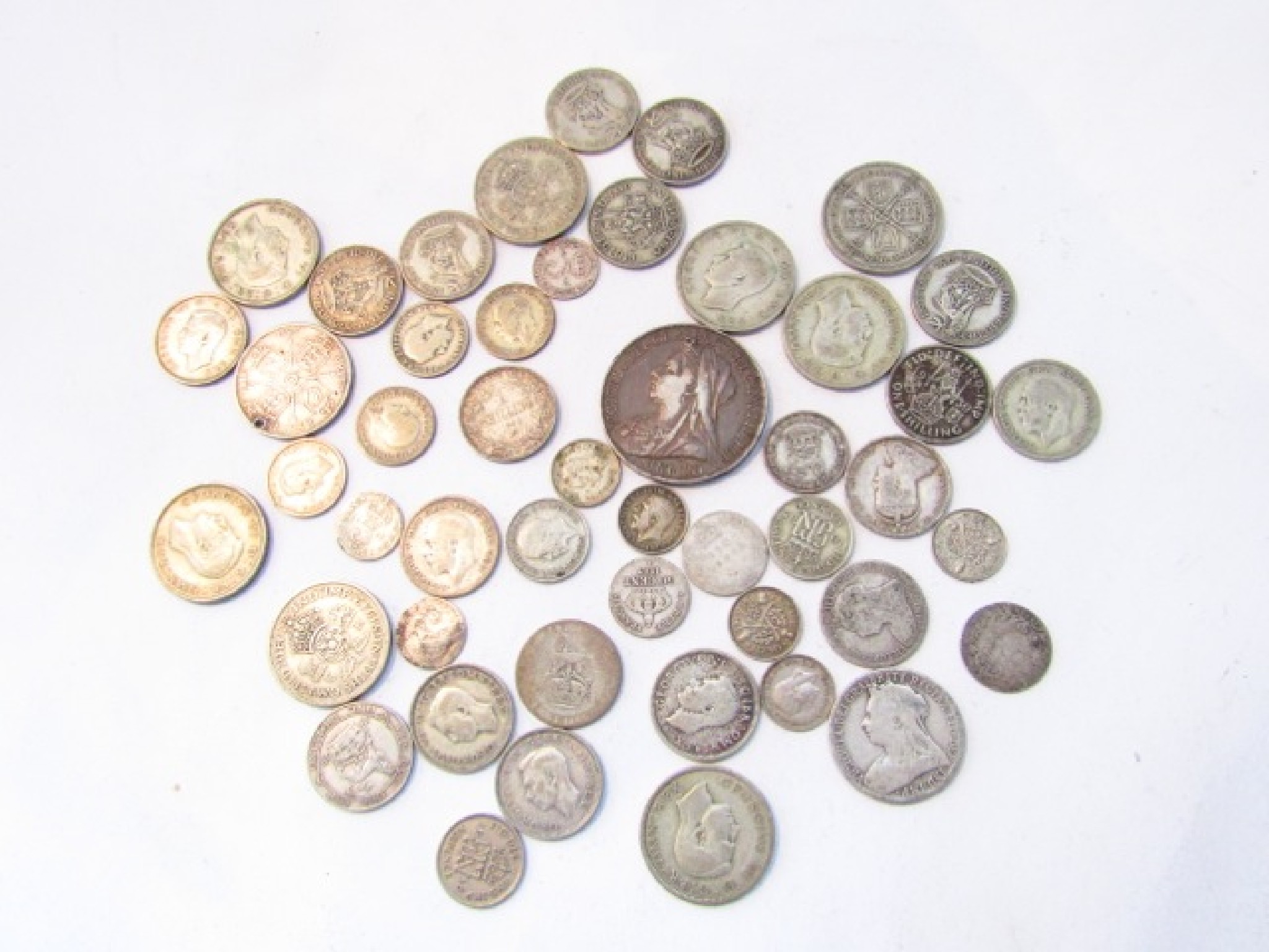 Appraisal: A collection of English silver coinage pre post gm