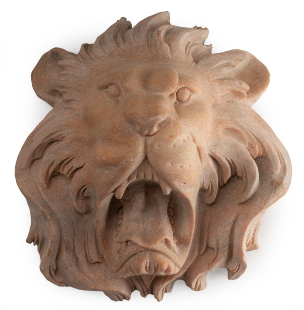 Appraisal: Italian Marble Lion's Mask Wall Fountain h in w in