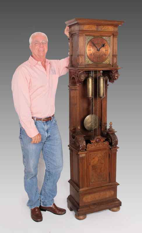 Appraisal: VICTORIAN OPEN CARVED LONGCASE CLOCK Detailed carved wood case with