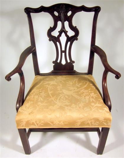 Appraisal: George II carved beech armchair th century