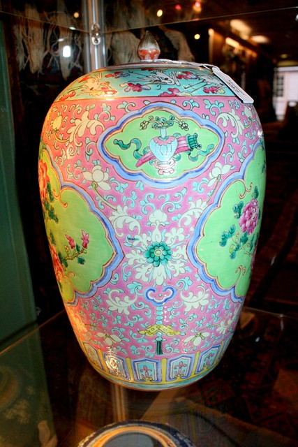 Appraisal: A CHINESE OVOID JAR AND COVER with polychrome enamel decoration