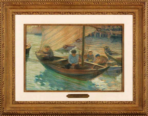 Appraisal: Arthur Clifton Goodwin American Massachusetts - Boating pastel on board